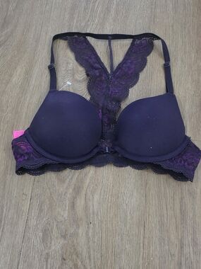 La SENZA Purple Lace Racerback Push-Up Bra